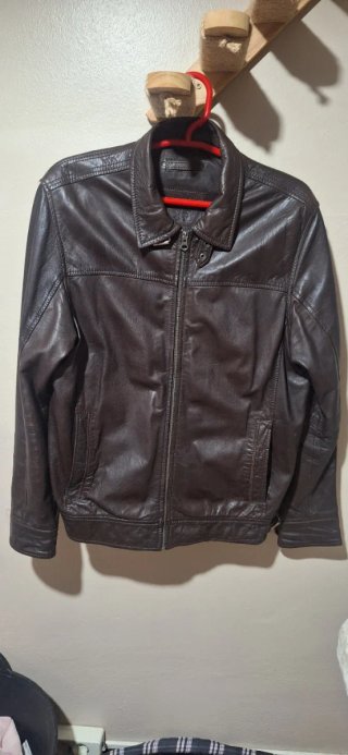 Chaqueta de Piel Marrón EasyWear