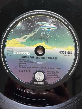Vinilo Soft Cell Non-Stop Erotic Cabaret 1981