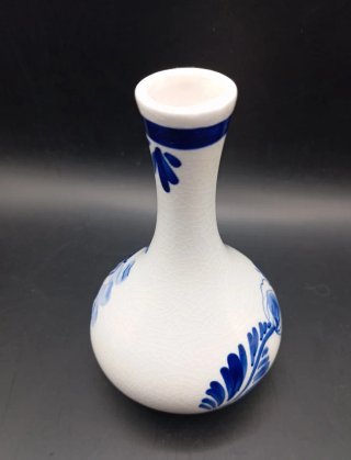 Vasetto ceramica Delft effetto craquelé anni 80