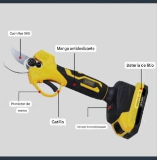 Forbici da potatura elettriche ricaricabili (2 batterie)