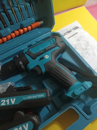 Taladro Atornillador Batería 21V + Accesorios