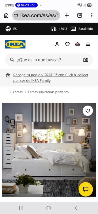 Cama nido blanca madera IKEA Hennes