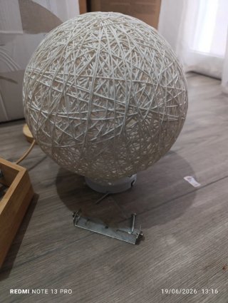 Lote 2 Lampade a Sospensione in Legno e Metallo