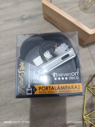 Lote 2 Lampade a Sospensione in Legno e Metallo