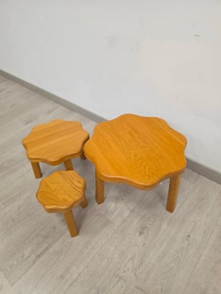 Tavolini in Legno Naturale 3 in 1