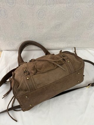 Borsa vera pelle Made in Italy City Bag marrone