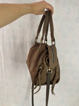 Borsa vera pelle Made in Italy City Bag marrone