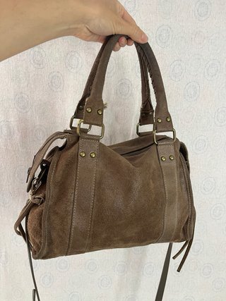 Borsa vera pelle Made in Italy City Bag marrone