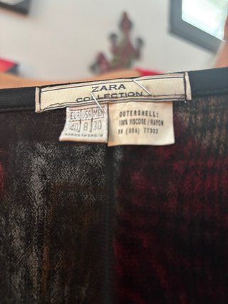 Falda Pareo Zara Negra Talla M
