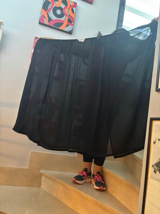 Falda Pareo Zara Negra Talla M