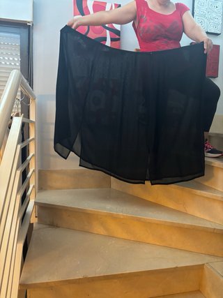 Falda Pareo Zara Negra Talla M