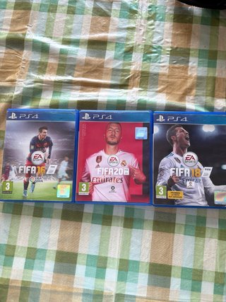 Lote FIFA 16, 18 y 20 PS4