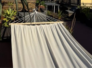 Hamaca Blanca con cojines para 2 personas 240x150
