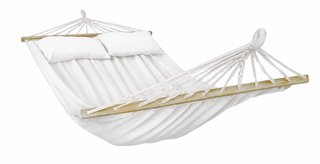 Hamaca Blanca con cojines para 2 personas 240x150