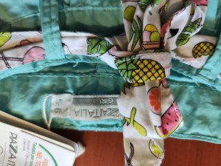 Shorts bambina fantasia frutta taglia 5/6 anni
