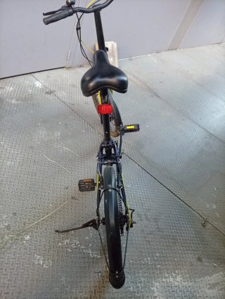 Bicicleta Plegable Azul y Amarilla