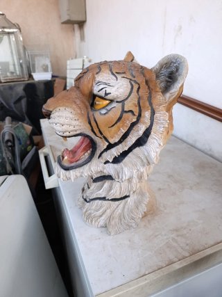 Figura Cabeza Tigre Rugiendo