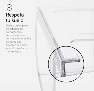 Juego de 4 sillas altas transparentes
