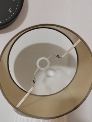 Pantalla de lámpara beige tela