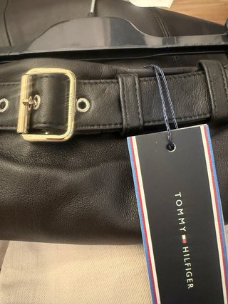 Falda Tommy Hilfiger Piel Negra Talla 8