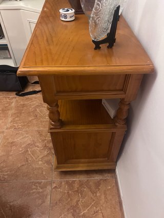 Mueble TV madera clásico cajón y puertas