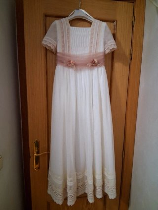 Vestido Comunión Rosa Clara R713 Premium
