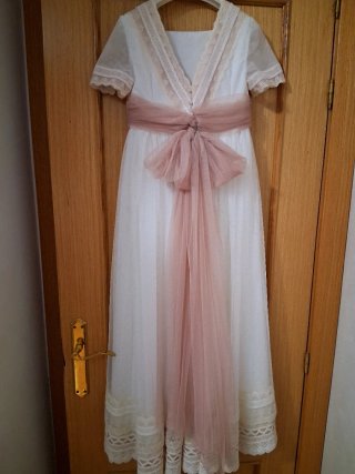 Vestido Comunión Rosa Clara R713 Premium