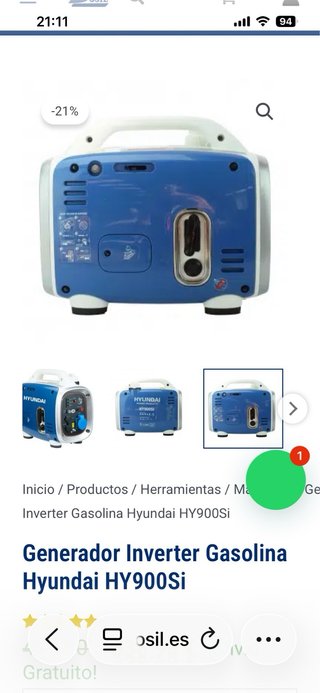 Generador Hyundai HY900Si Usado