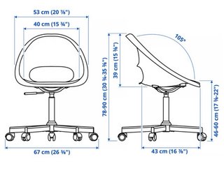 Silla de escritorio blanca moderna