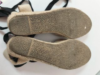 Alpargatas cuña con cintas Mysoft beige talla 39