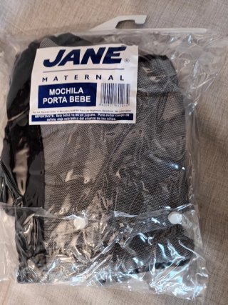 Mochila Porta Bebé Jane Roja y Gris