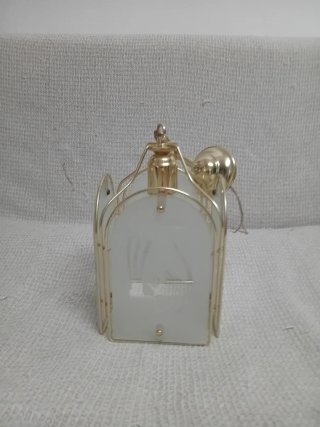 Set di due lampade a sospensione vintage dorate