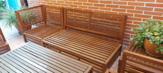 Conjunto muebles Teca jardín/exteior
