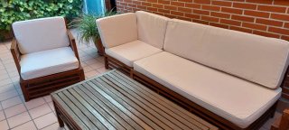 Conjunto muebles Teca jardín/exteior