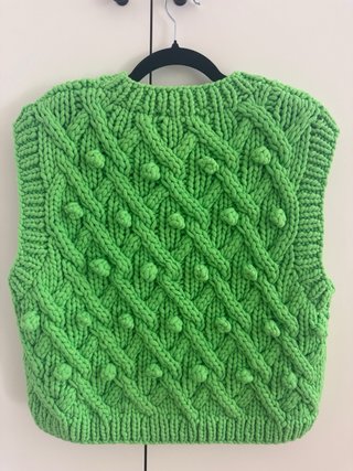 Chaleco Zara verde talla M