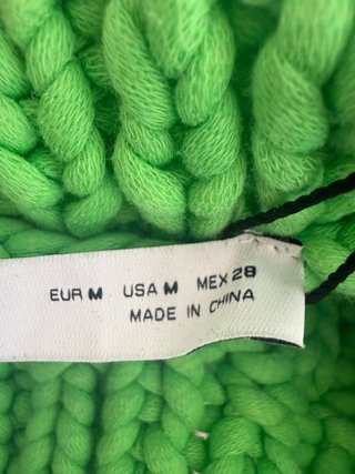 Chaleco Zara verde talla M