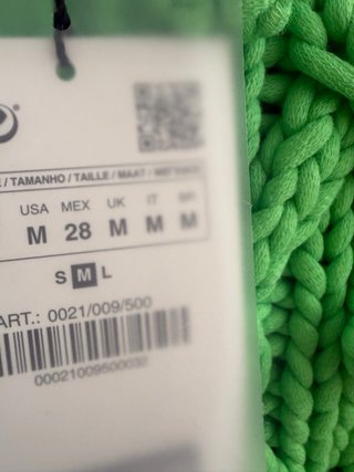 Chaleco Zara verde talla M