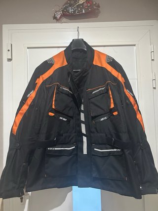 Chaqueta Moto Negra y Naranja Talla 4XL