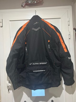 Chaqueta Moto Negra y Naranja Talla 4XL