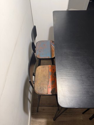 Mesa alta cocina con 4 taburetes