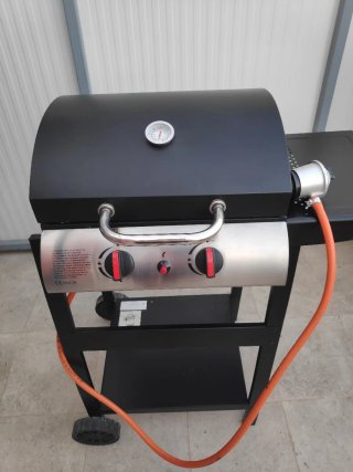 Barbacoa 2 fuegos gas butano/propano