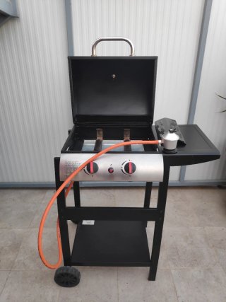 Barbacoa 2 fuegos gas butano/propano