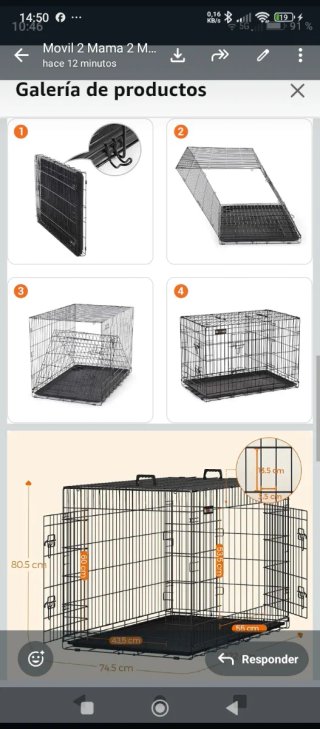 Jaula para perros negra