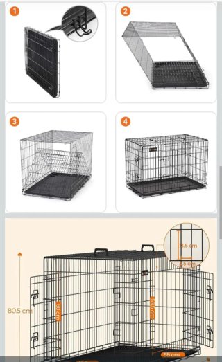 Jaula para perros negra