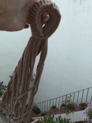 Hamaca grande de Brasil beige y blanco