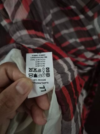 Vestido seda cuadros M/38