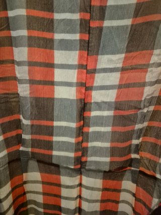 Vestido seda cuadros M/38
