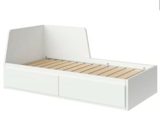 Diván blanco con 2 cajones 80x200