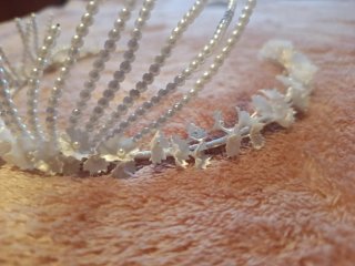 Tocado Novia/Comunión Vintage Perlas Flores