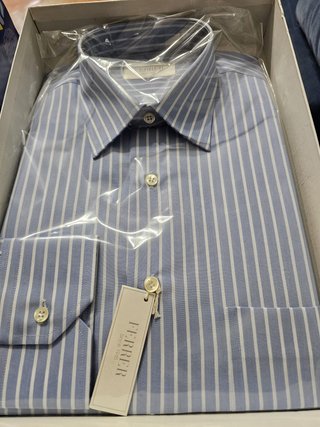 Camisa Ferrer Rayas Azul Talla M